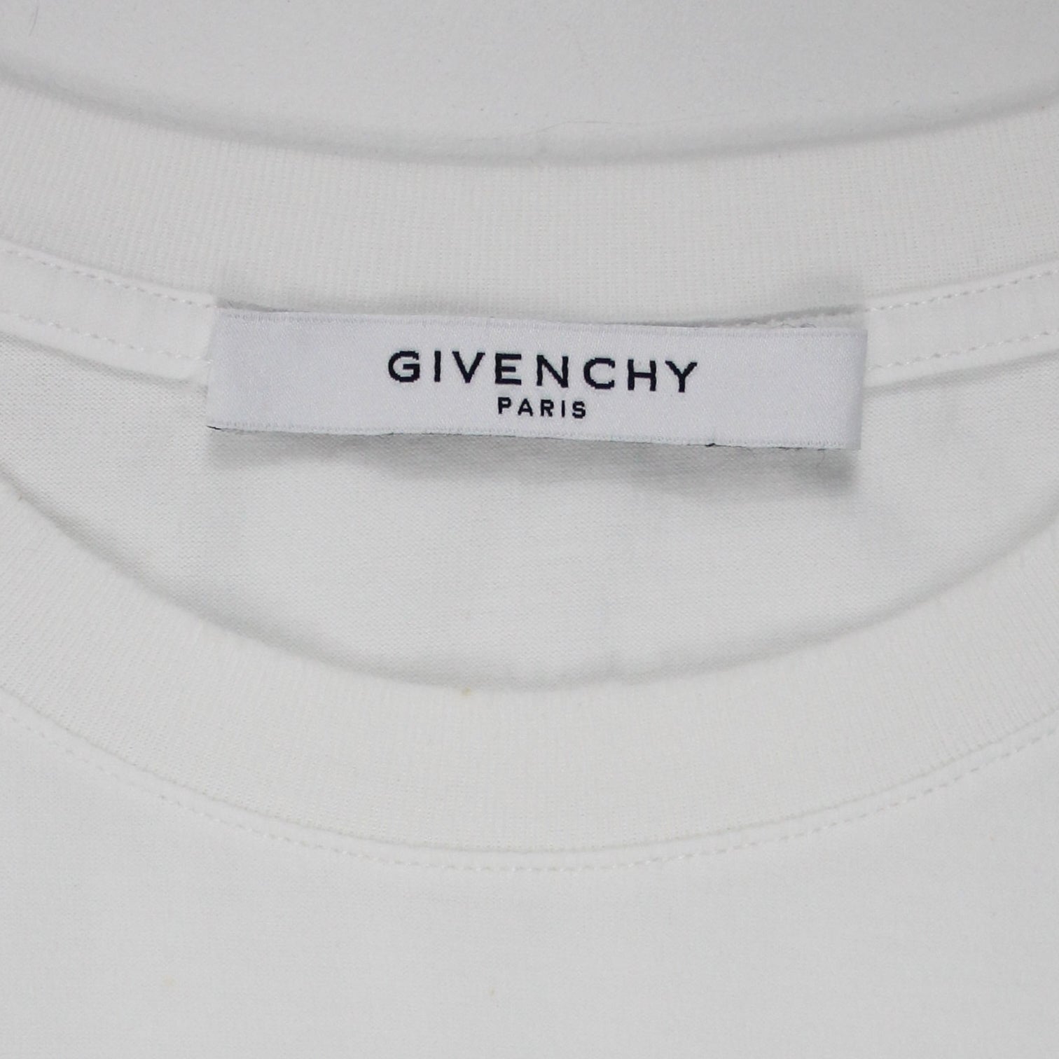 Givenchy White Distressed Logo Tee