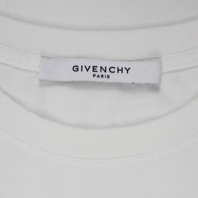 Givenchy White Distressed Logo Tee