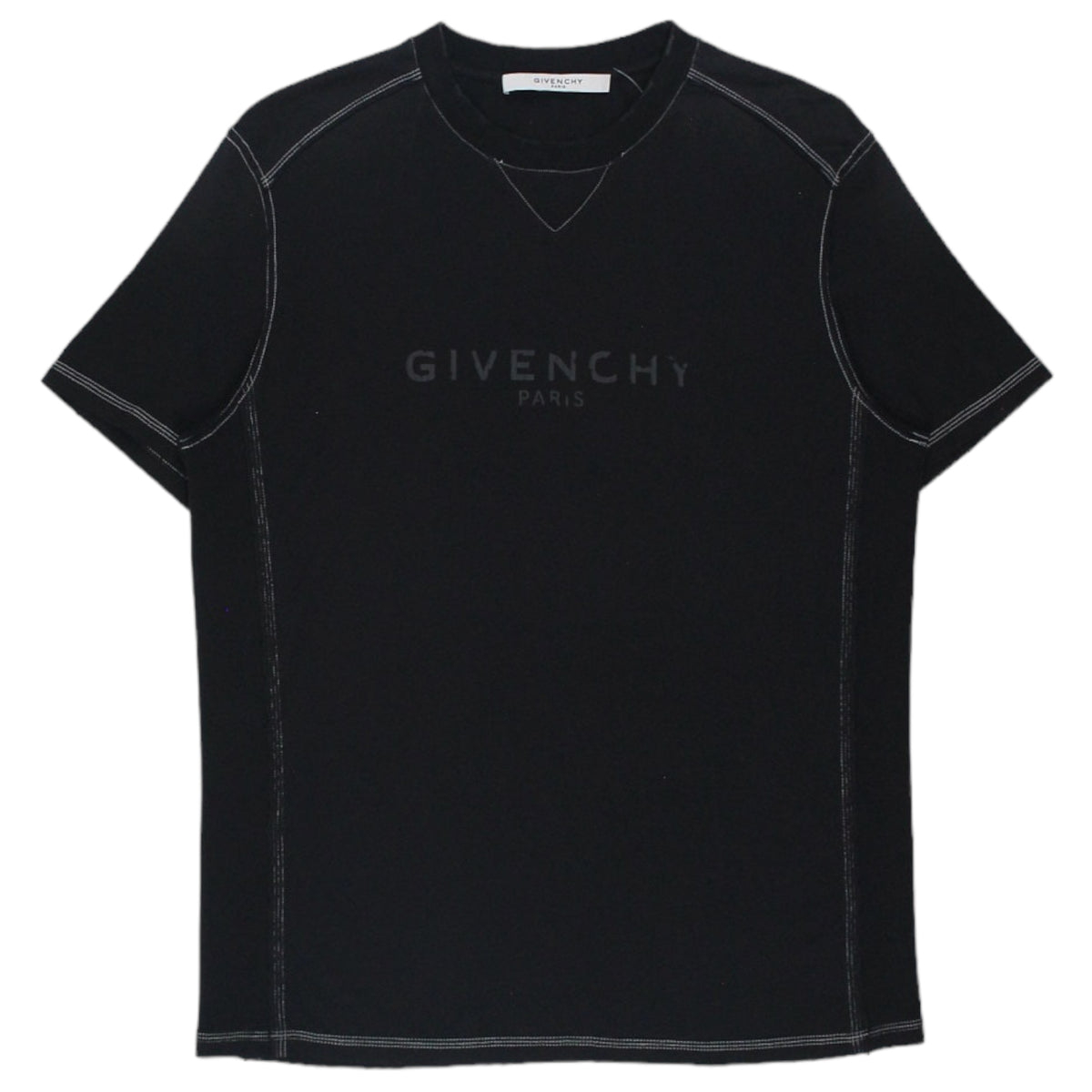 Givenchy Black Vintage Paris Logo Tee