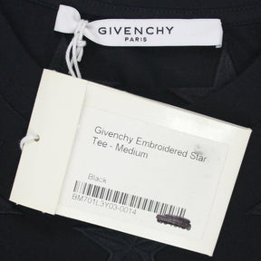 Givenchy Black Embroidered Star Tee