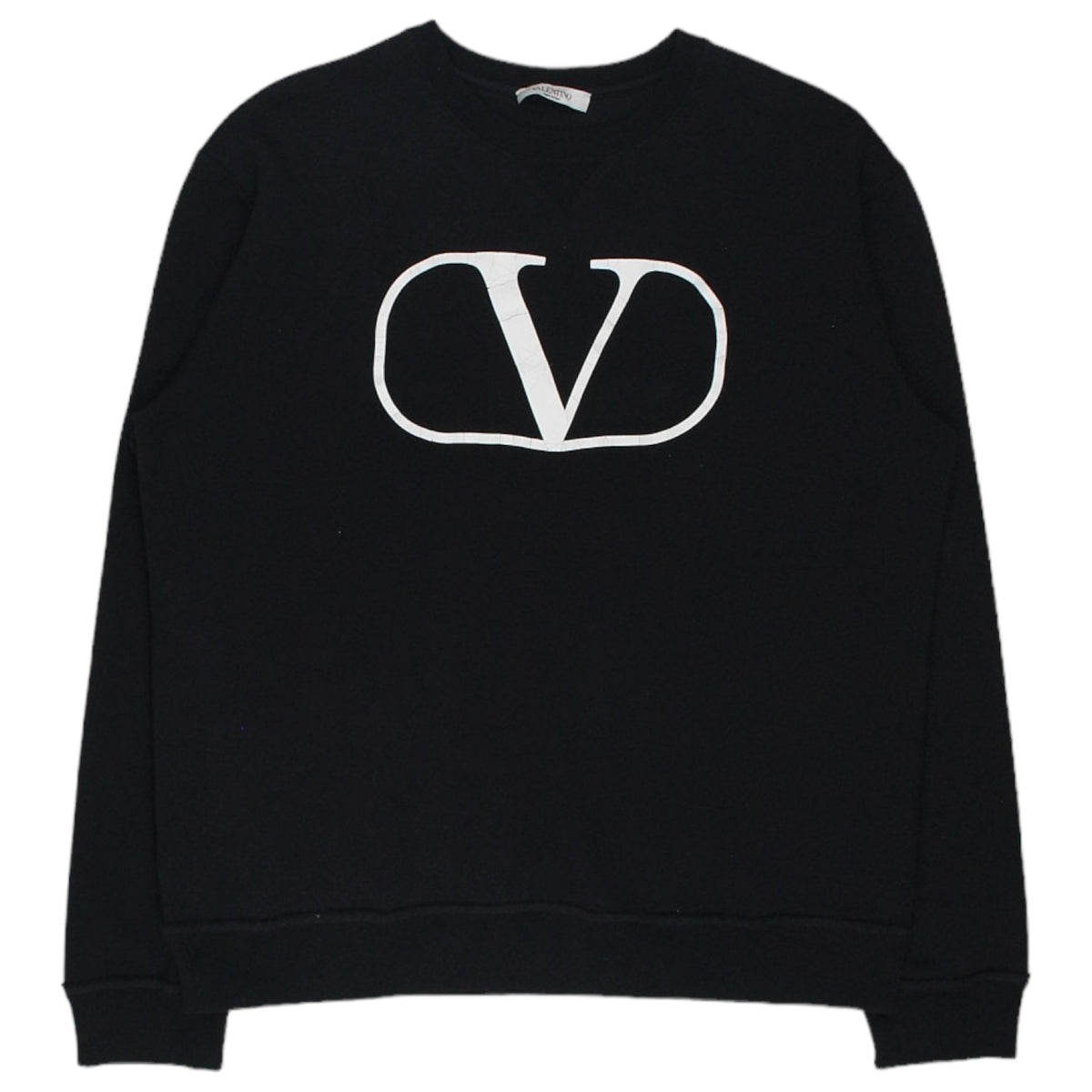 Valentino Black Cracked Logo Sweat | Shop from Crisis Online