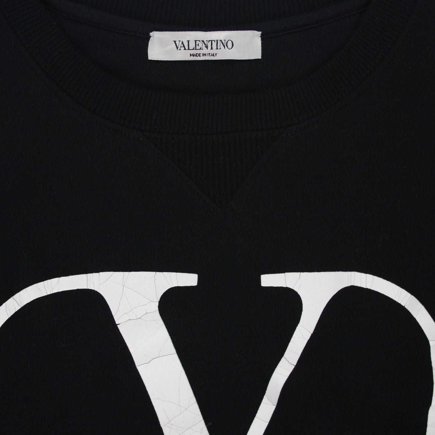 Valentino Black Cracked Logo Sweatshirt