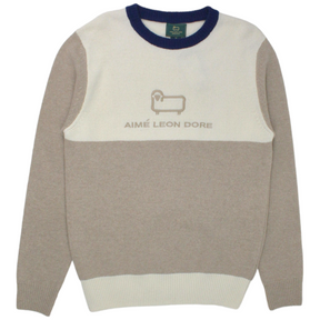 Aime Leon Dore Cream/Multi Sheep Logo Jumper