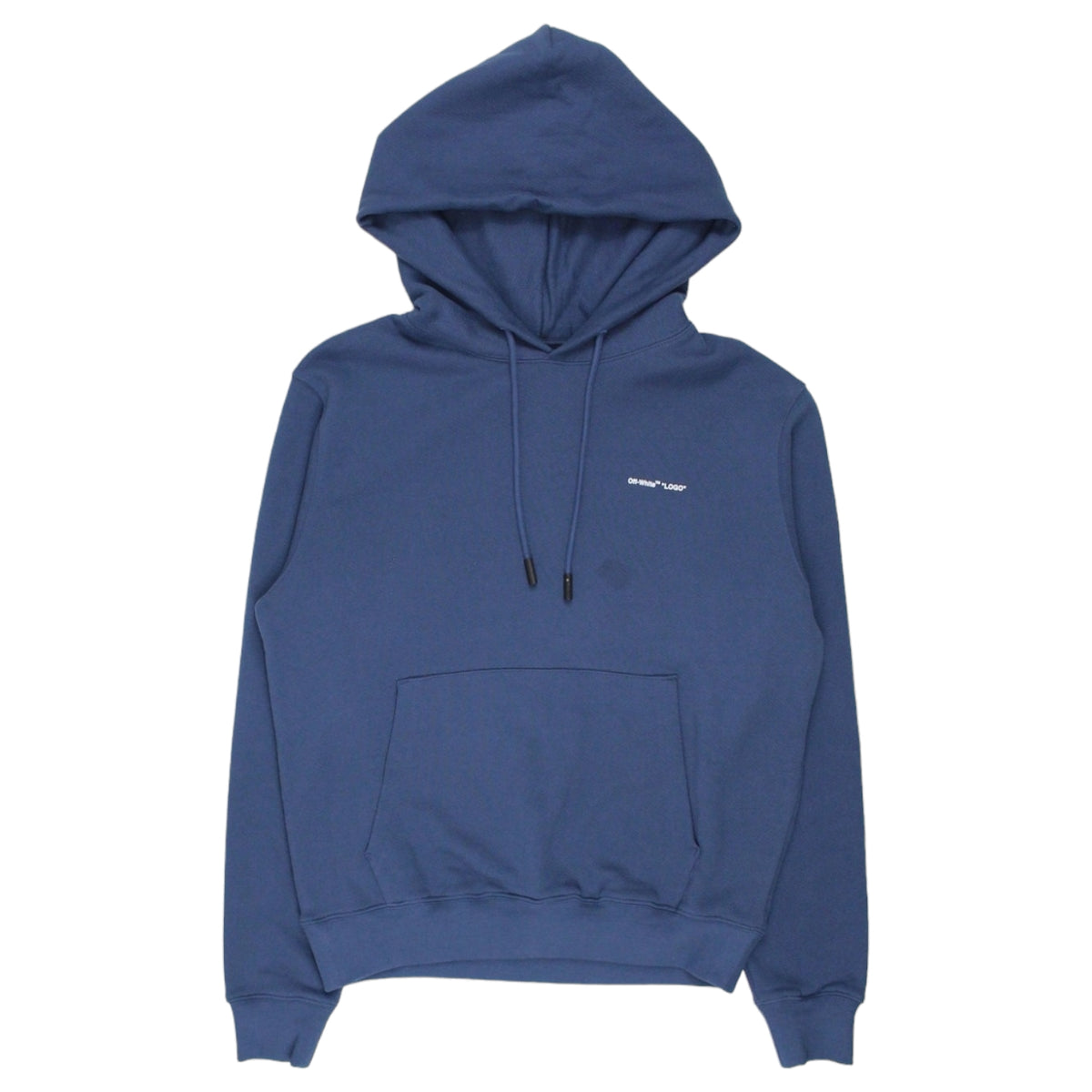 Off White Blue Logo Hoody