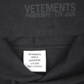 Vetetments Black Logo Hoody