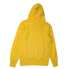 Champion Yellow Reverse Weave Script Logo Hoody