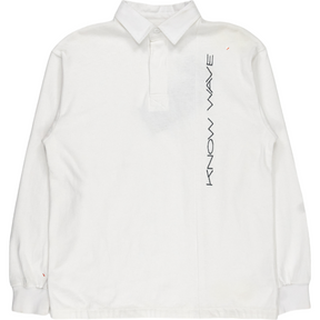 Know Wave White Stretch Rugby Shirt