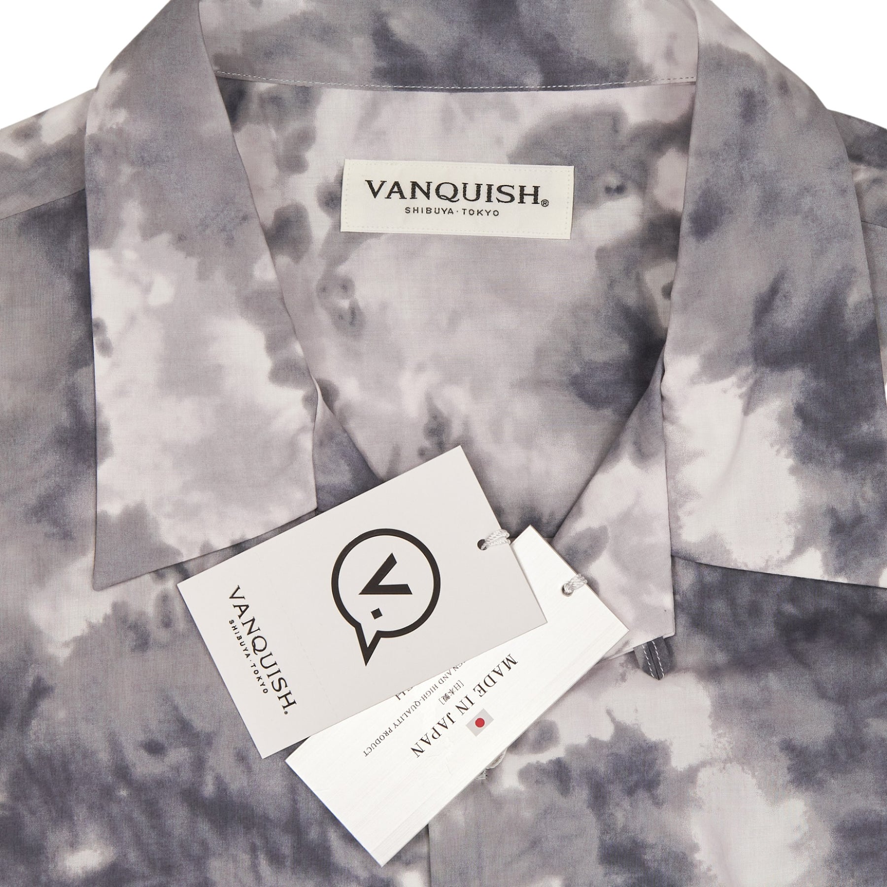 Vanquish Grey Tie Dye Open Collar Shirt