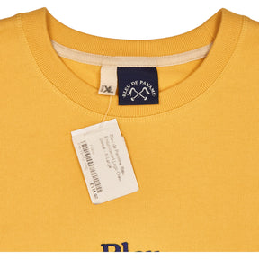 Bleu De Paname Yellow Embroidered Crew Sweat