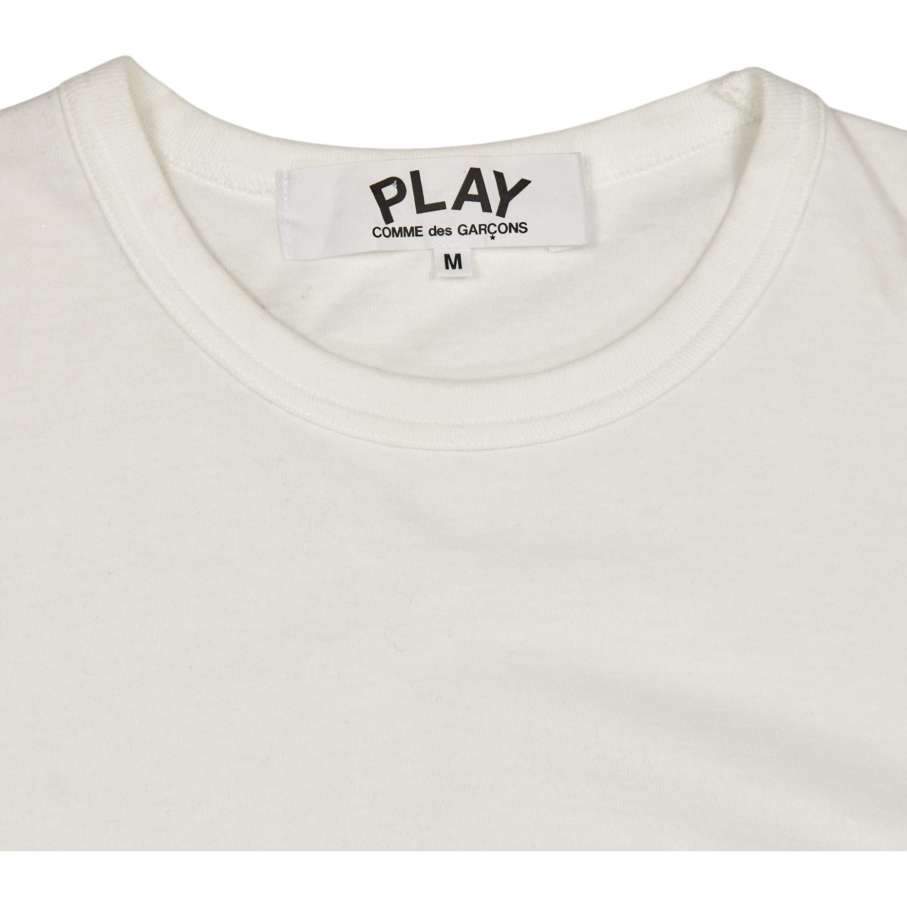 Comme Des Garcons White Play Long Sleeve Tee