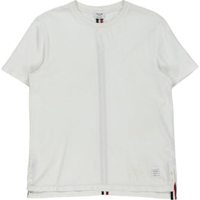 Thom Browne White Back Stripe Pique Tee