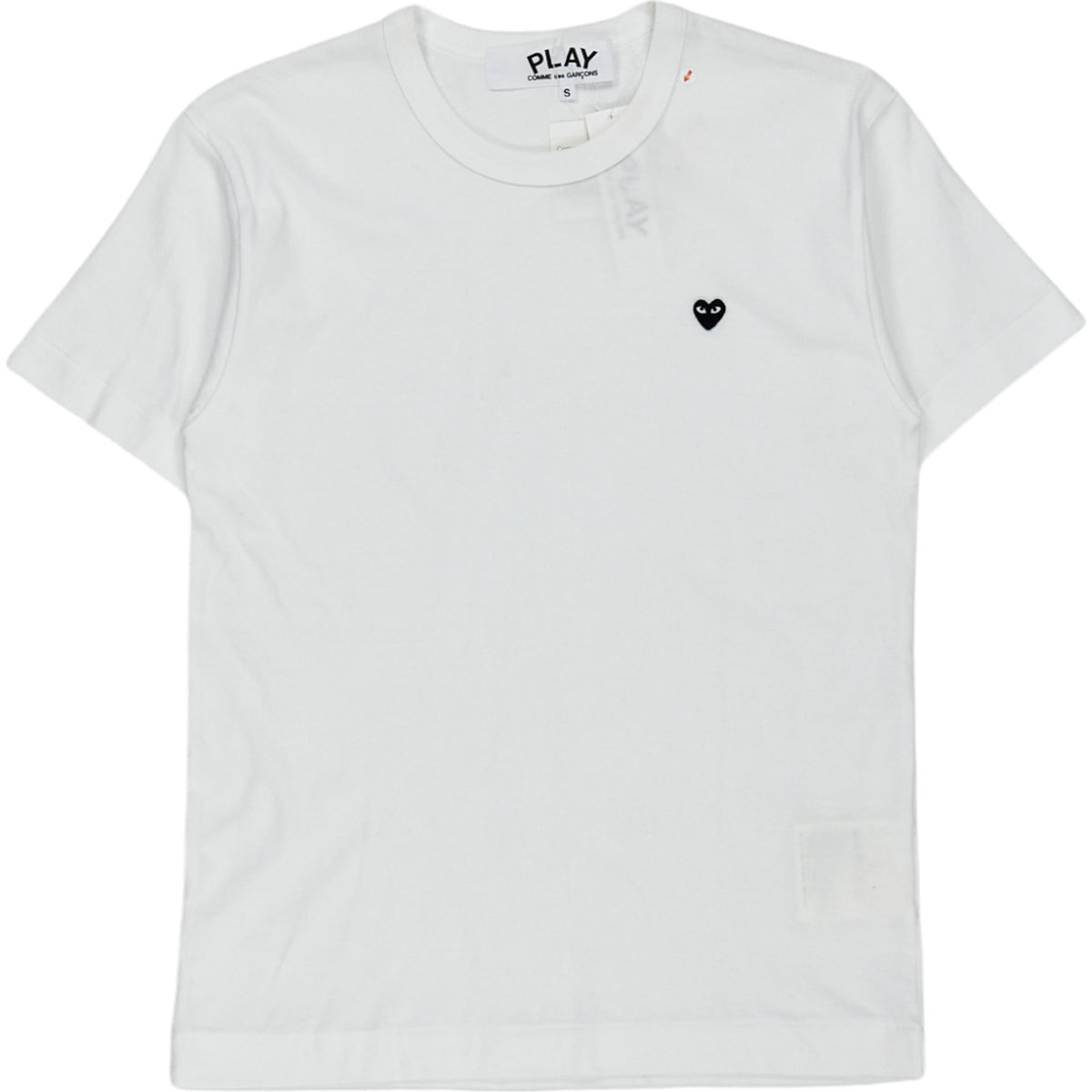 Comme Des Garcons White Play Little Black Heart Tee