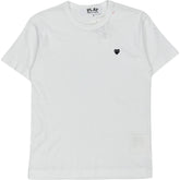 Comme Des Garcons White Play Little Black Heart Tee