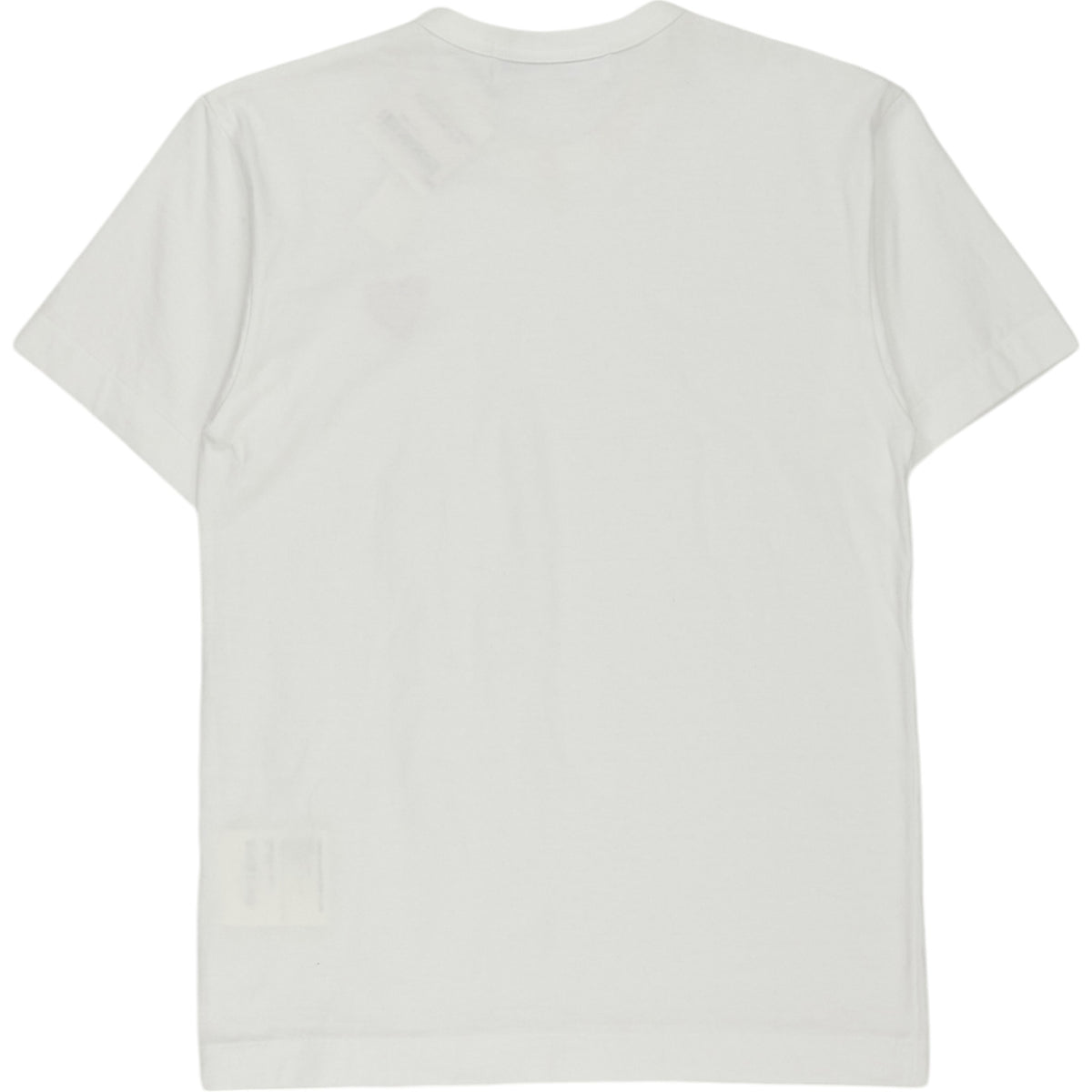 Comme Des Garcons White Play Red Heart Tee