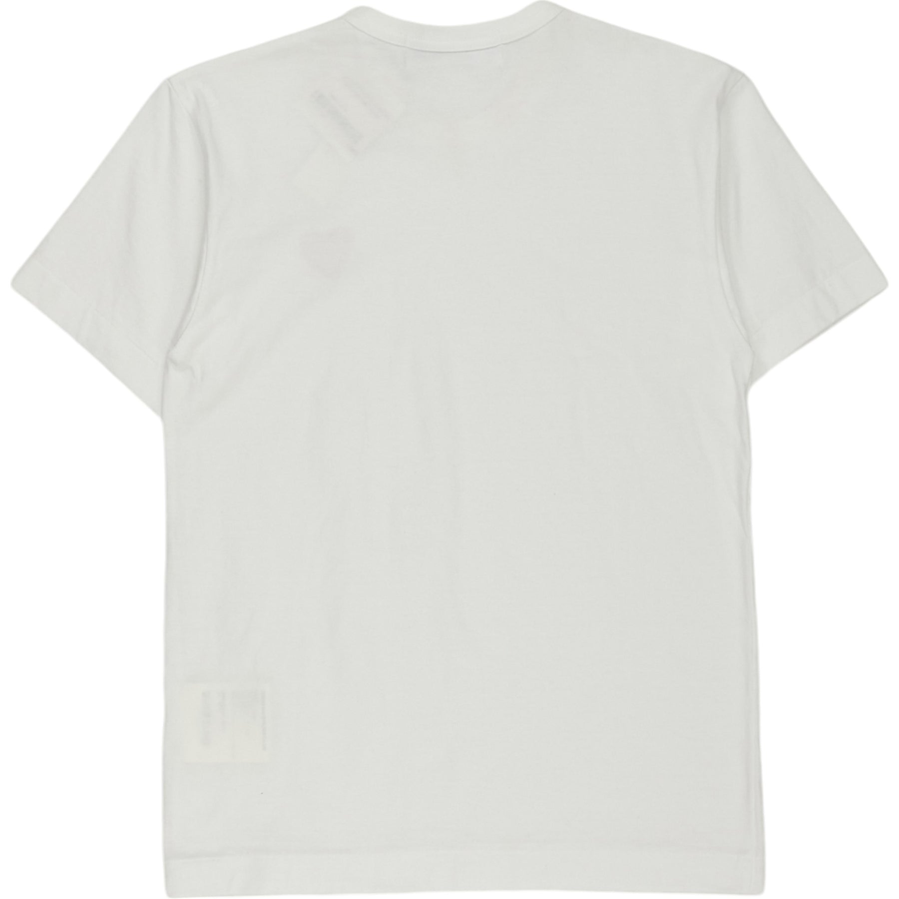 Comme Des Garcons White Play Red Heart Tee