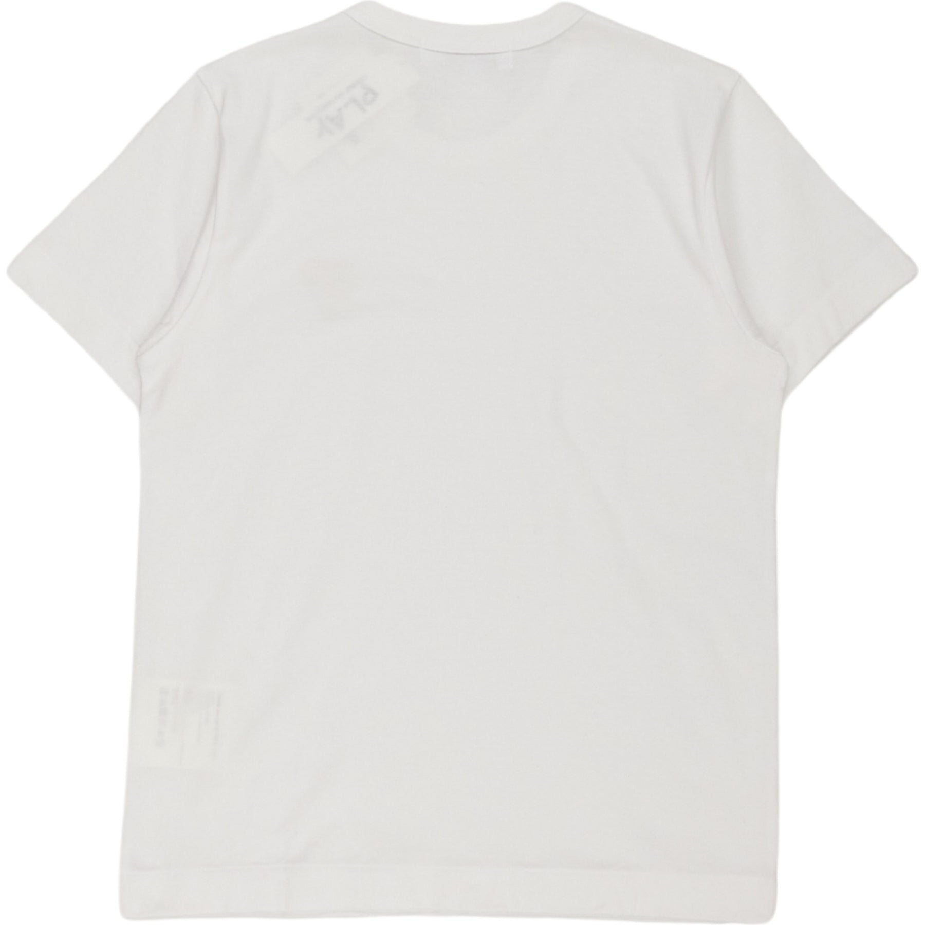 Comme Des Garcons White Play Gold Heart Tee