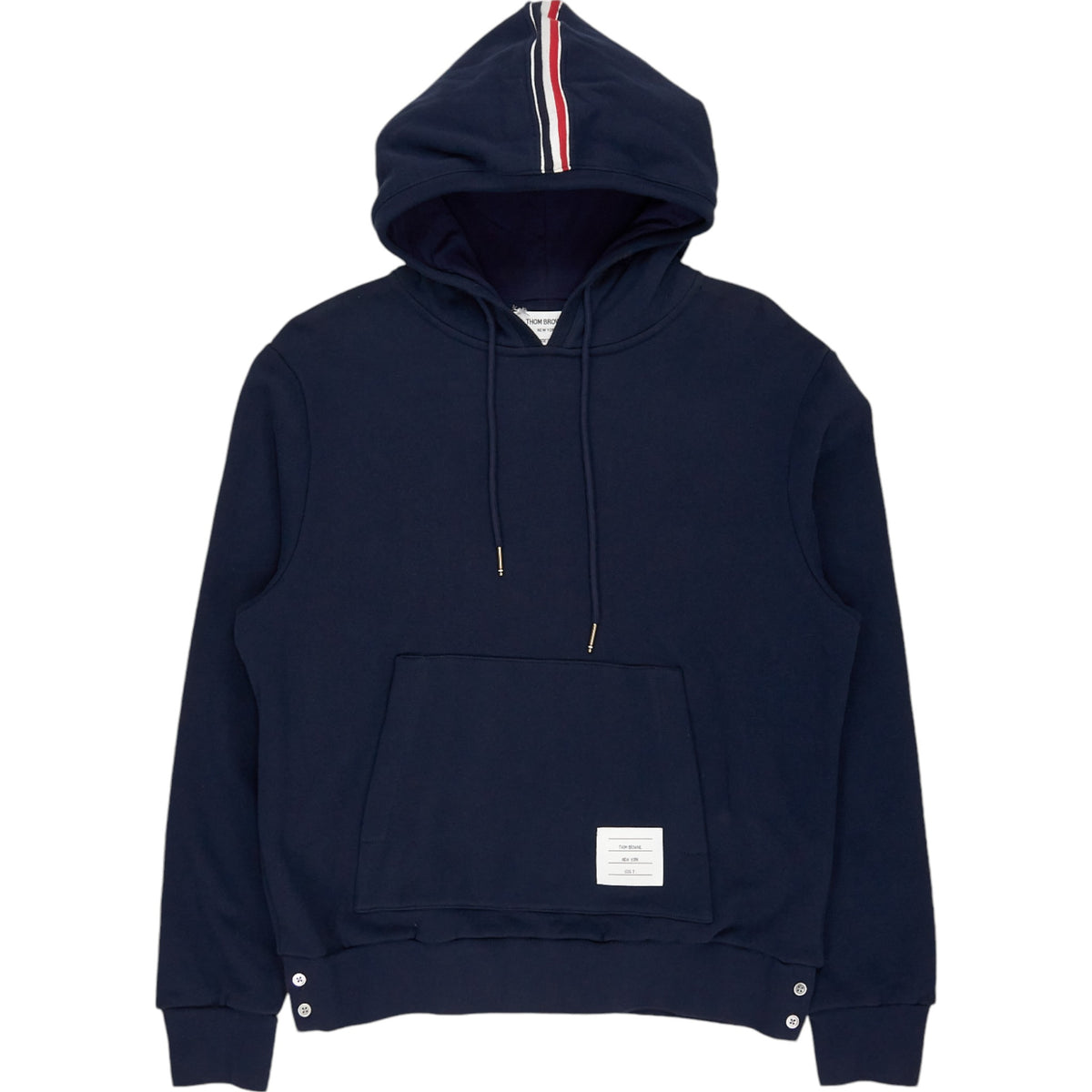 Thom Browne Navy Grosgrain Popover Hoody