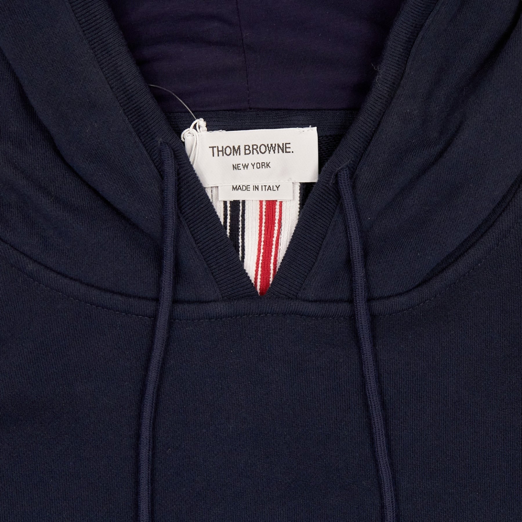 Thom Browne Navy Grosgrain Popover Hoody