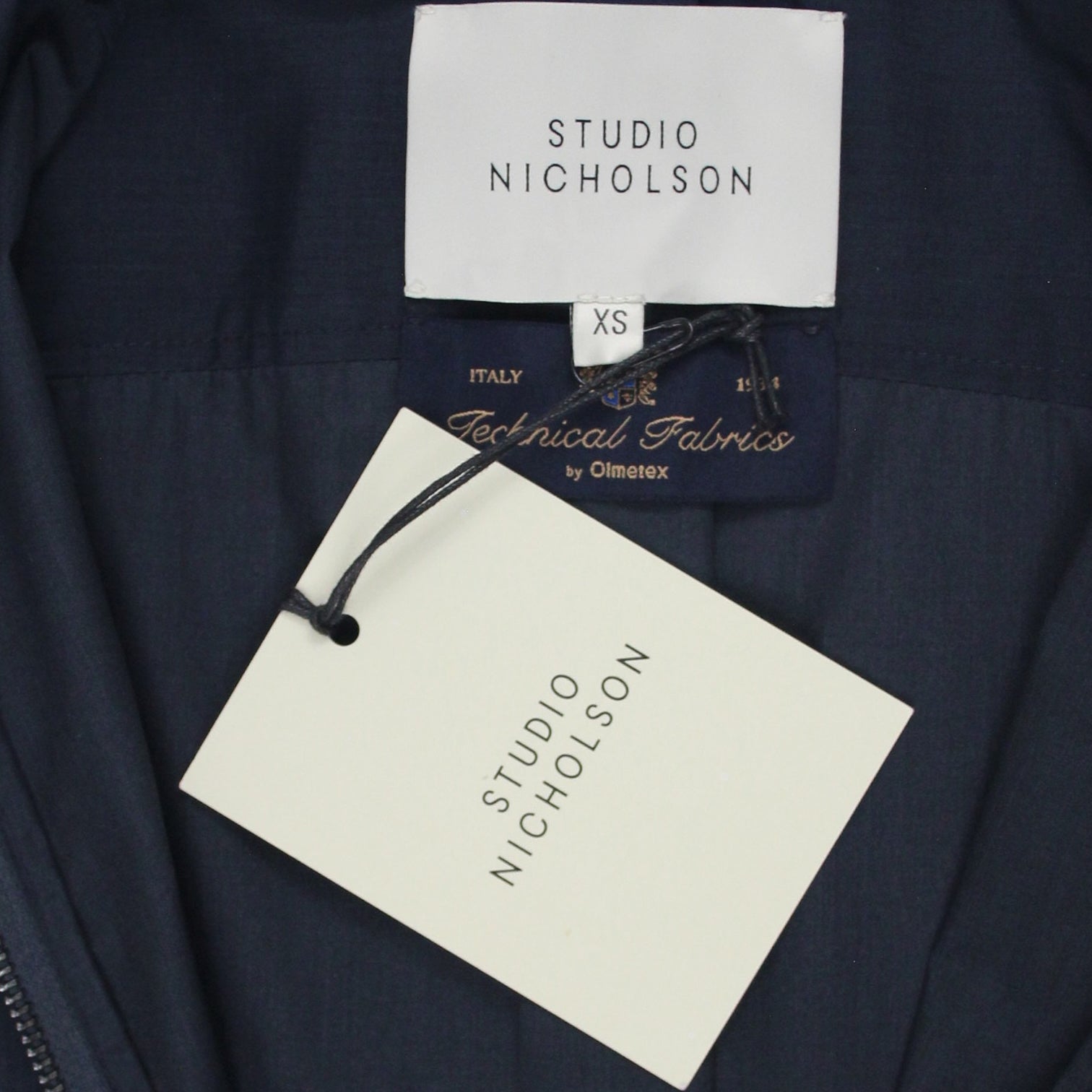 Studio Nicholson Navy Sporty Zip Through Overshirt