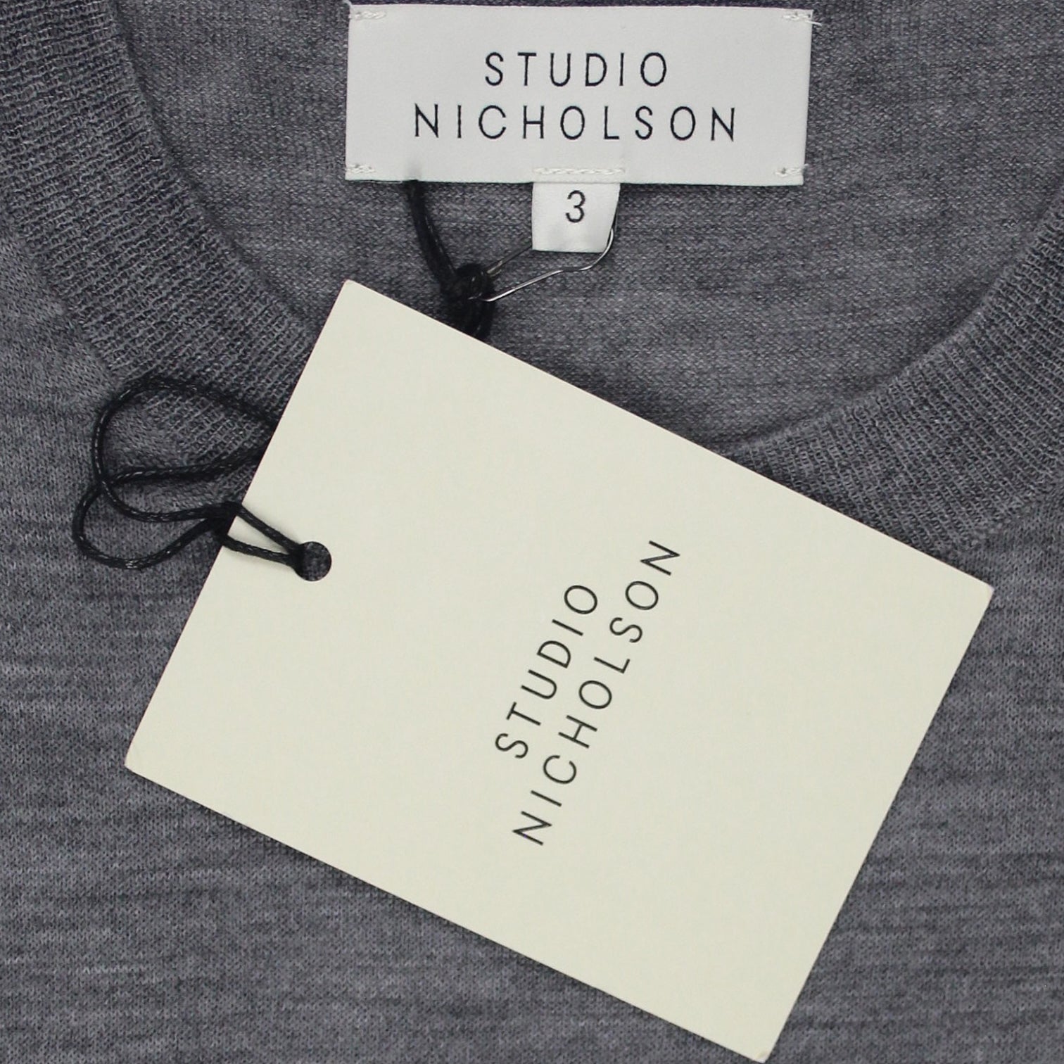 Studio Nicholson Grey Merino Cashmere Crew Neck