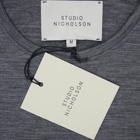 Studio Nicholson Grey Classic Long Sleeve Tee