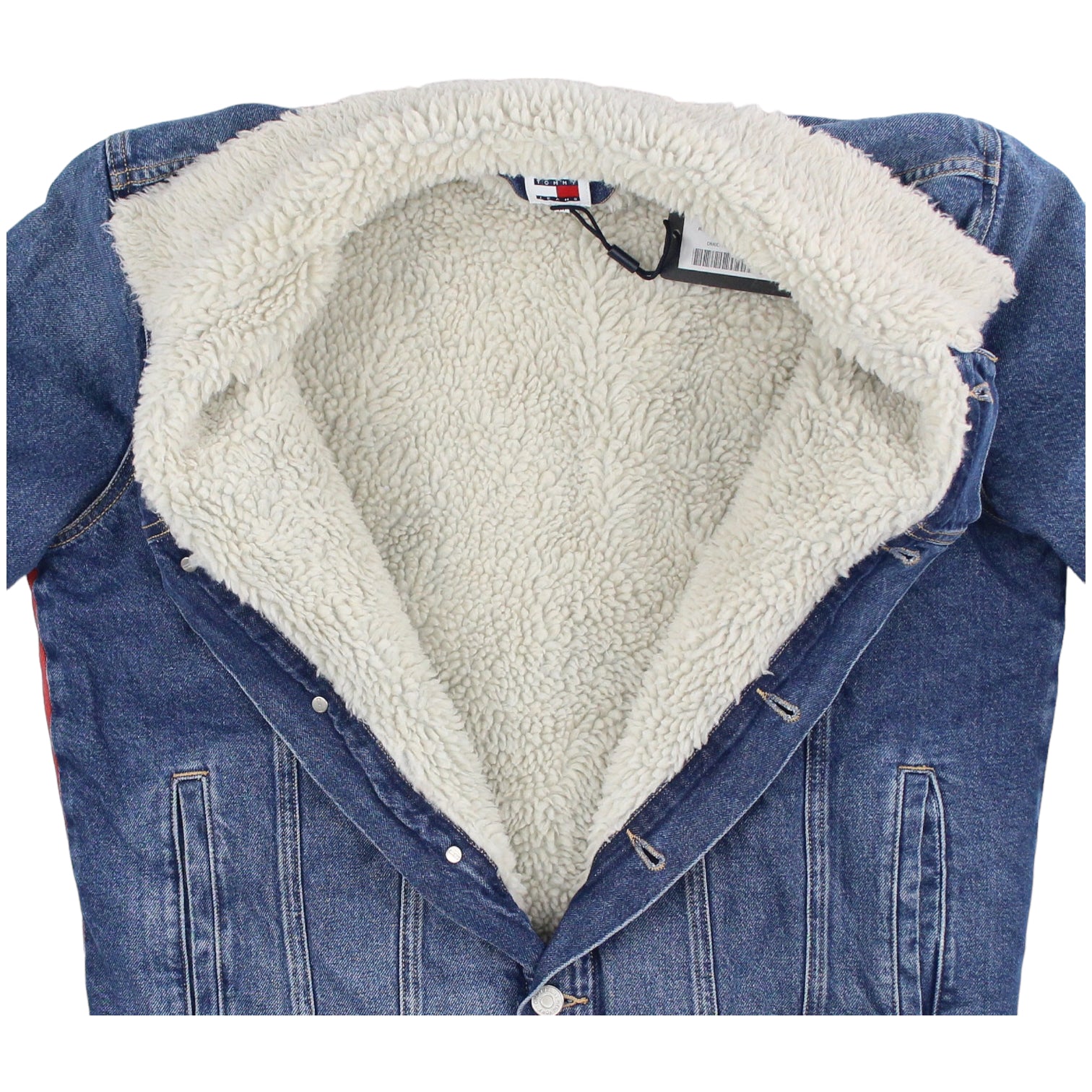 Tommy Jeans Blue Denim Sherpa Trucker Jacket Shop from Crisis Online
