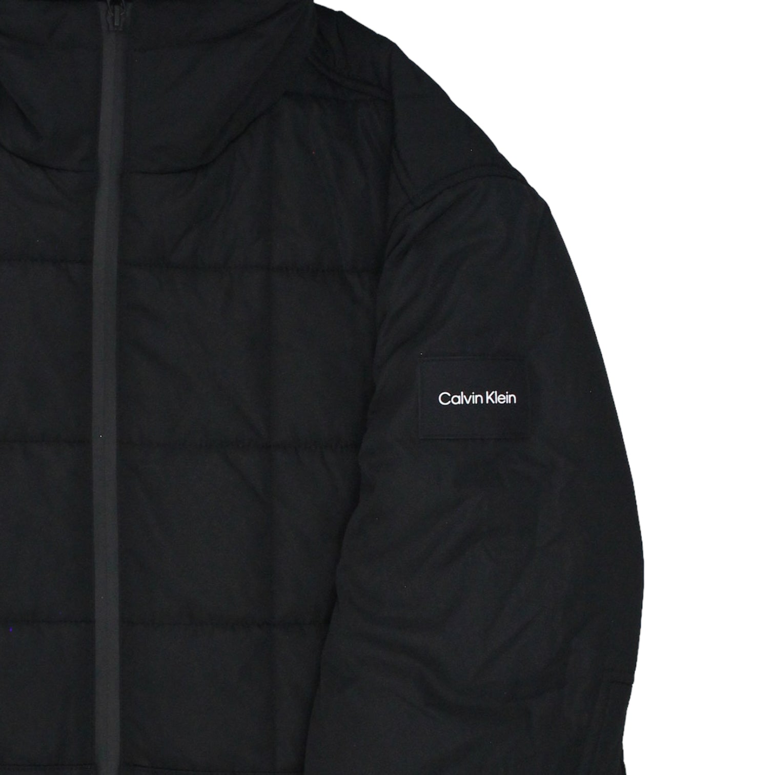 Calvin Klein Black Hooded Quilted Jacket