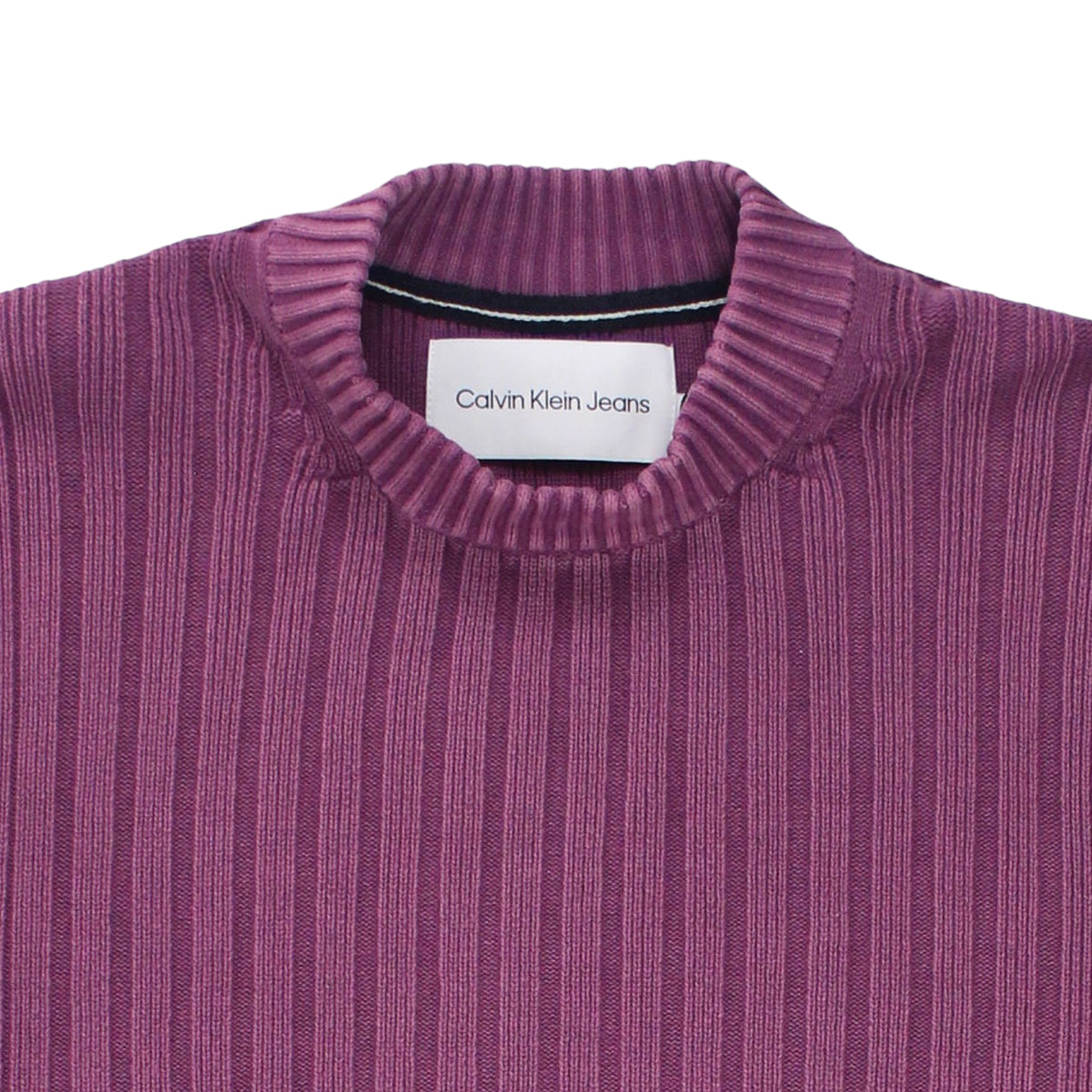Calvin Klein Jeans Purple Rib Stripe Sweater