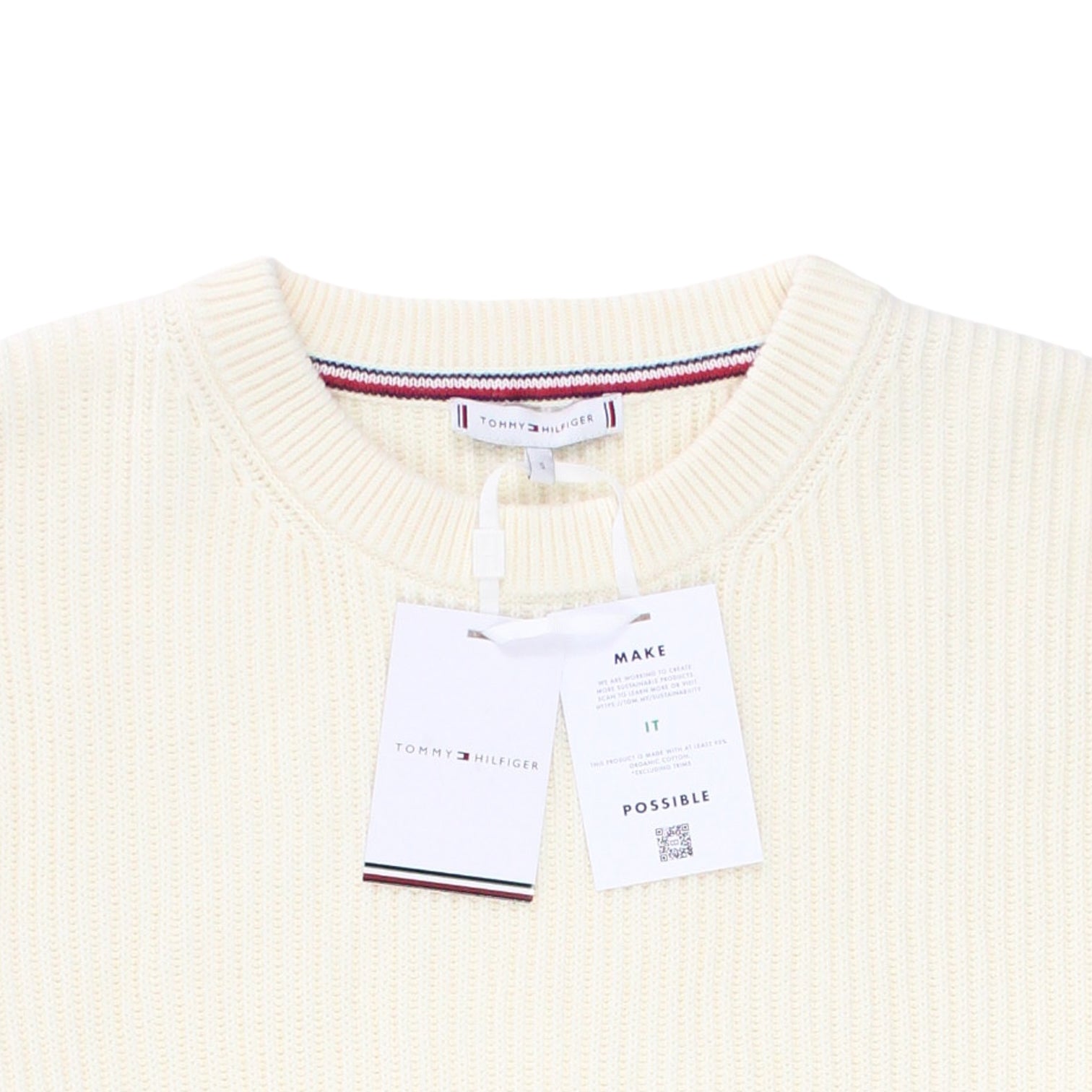 Tommy Hilfiger Cream Monotype Stitch Sweater