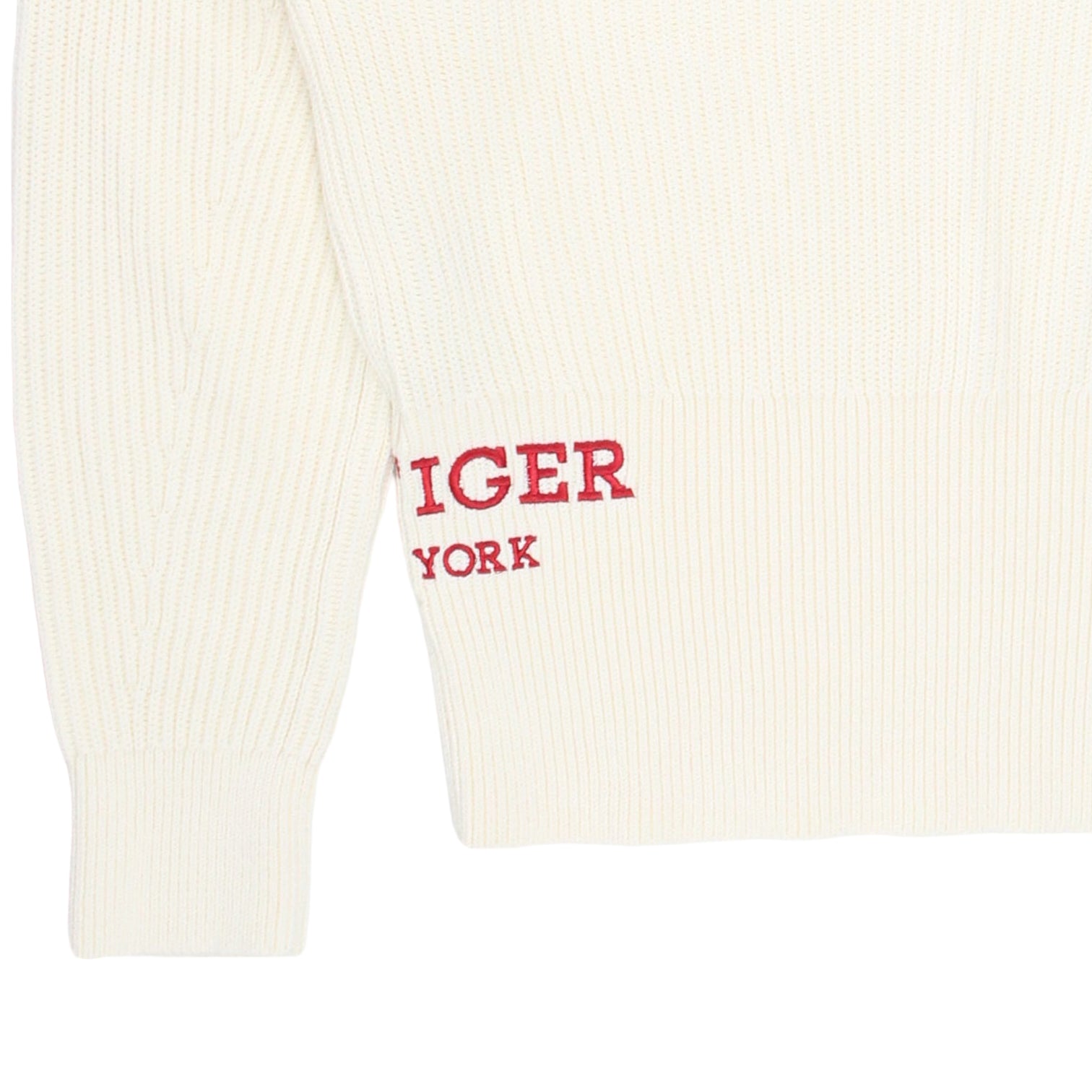 Tommy Hilfiger Cream Monotype Stitch Sweater