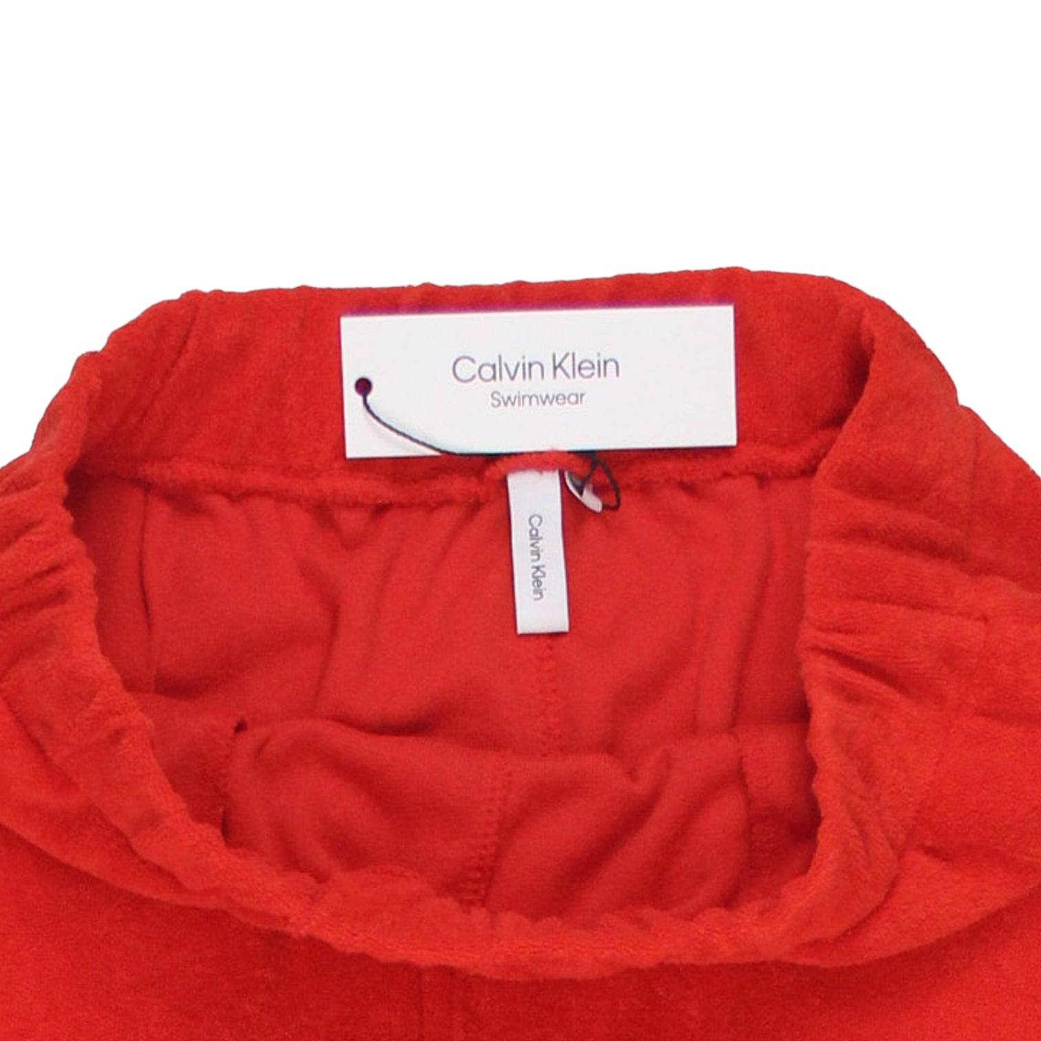 Calvin Klein Red Velour High Waist Pant