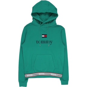 Tommy Jeans Green Shrunken Logo Hoody