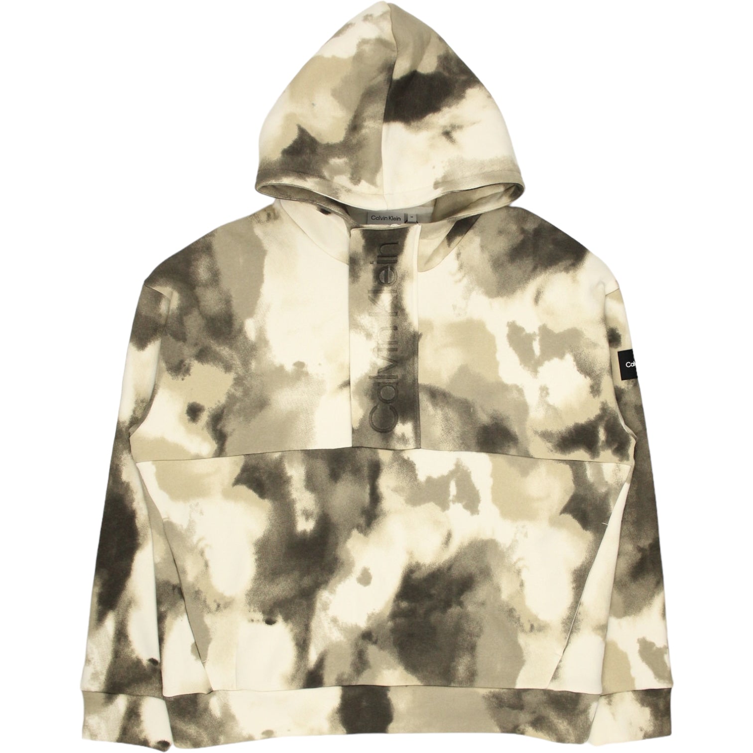 Calvin Klein Cream Camo 1/2 Zip Hoody