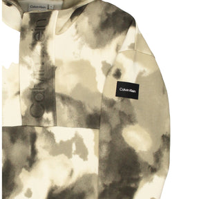 Calvin Klein Cream Camo 1/2 Zip Hoody