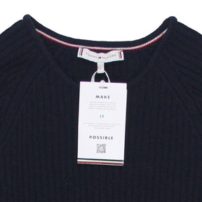 Tommy Hilfiger Navy Rib Fit & Flare Dress