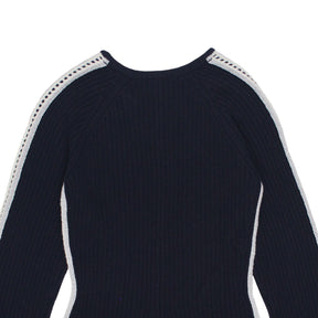 Tommy Hilfiger Navy Rib Fit & Flare Dress