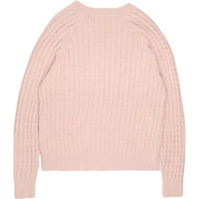 Tommy Hilfiger Pink Cable V-Neck Sweater