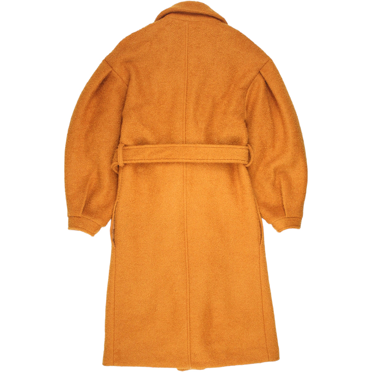 Oasis Orange Boucle Belted Coat