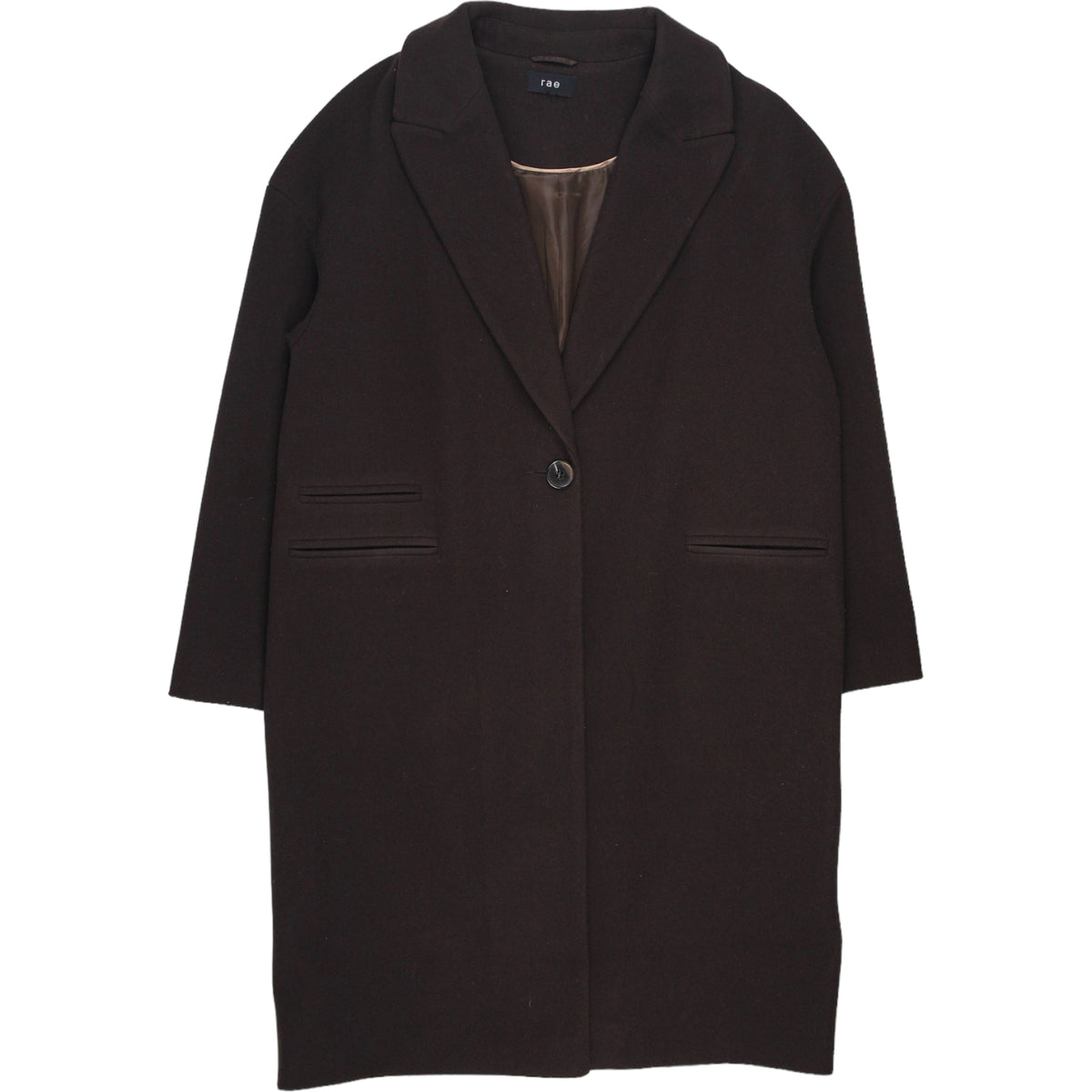 Rae Chocolate Single Breasted Coat