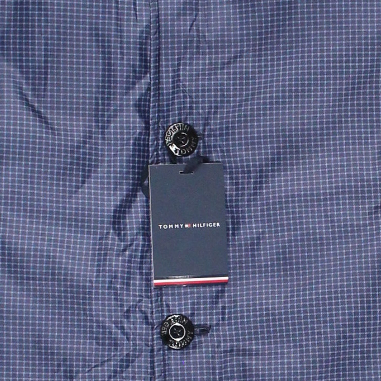 Tommy Hilfiger Navy Check Coat