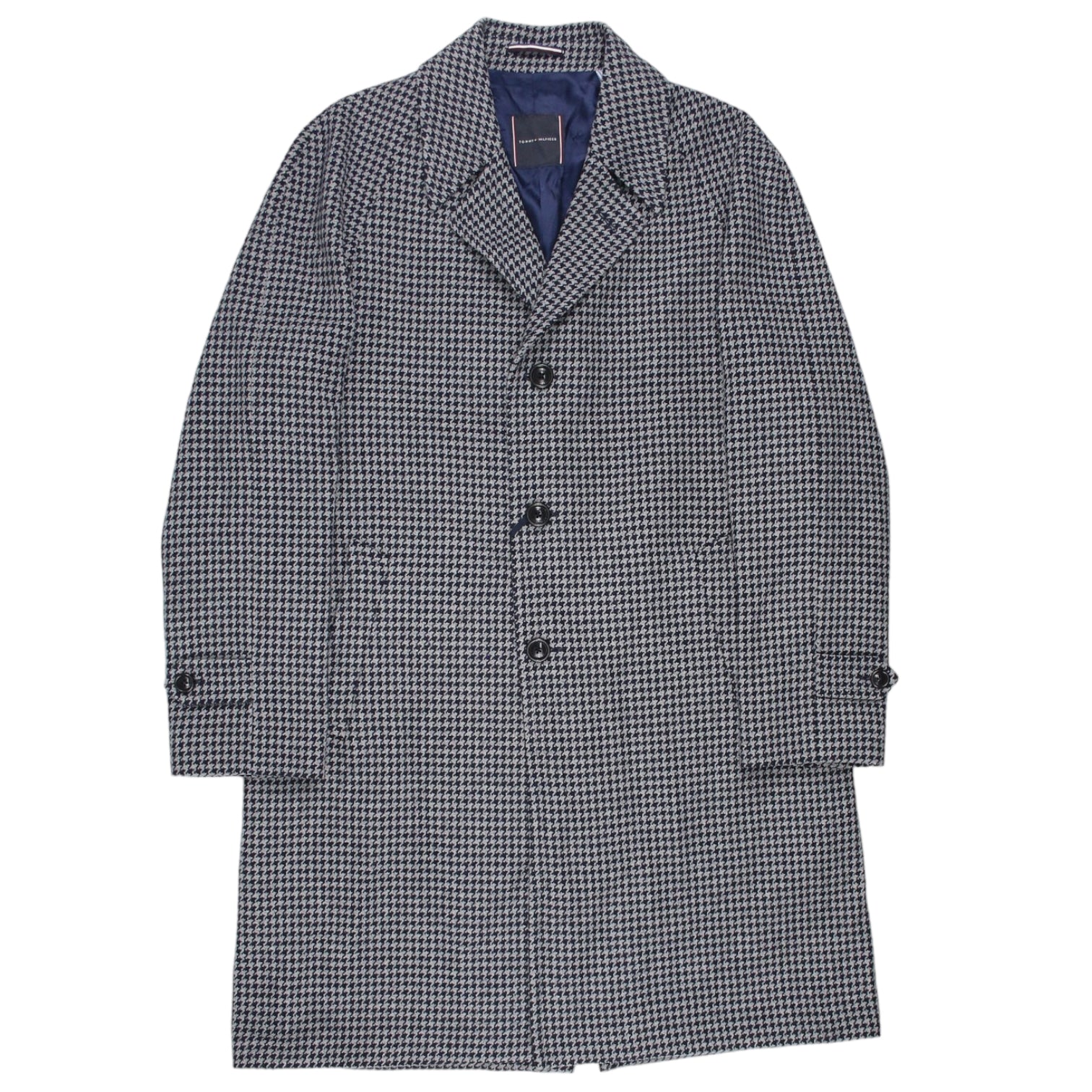 Tommy Hilfiger Navy/Grey Dogtooth Coat