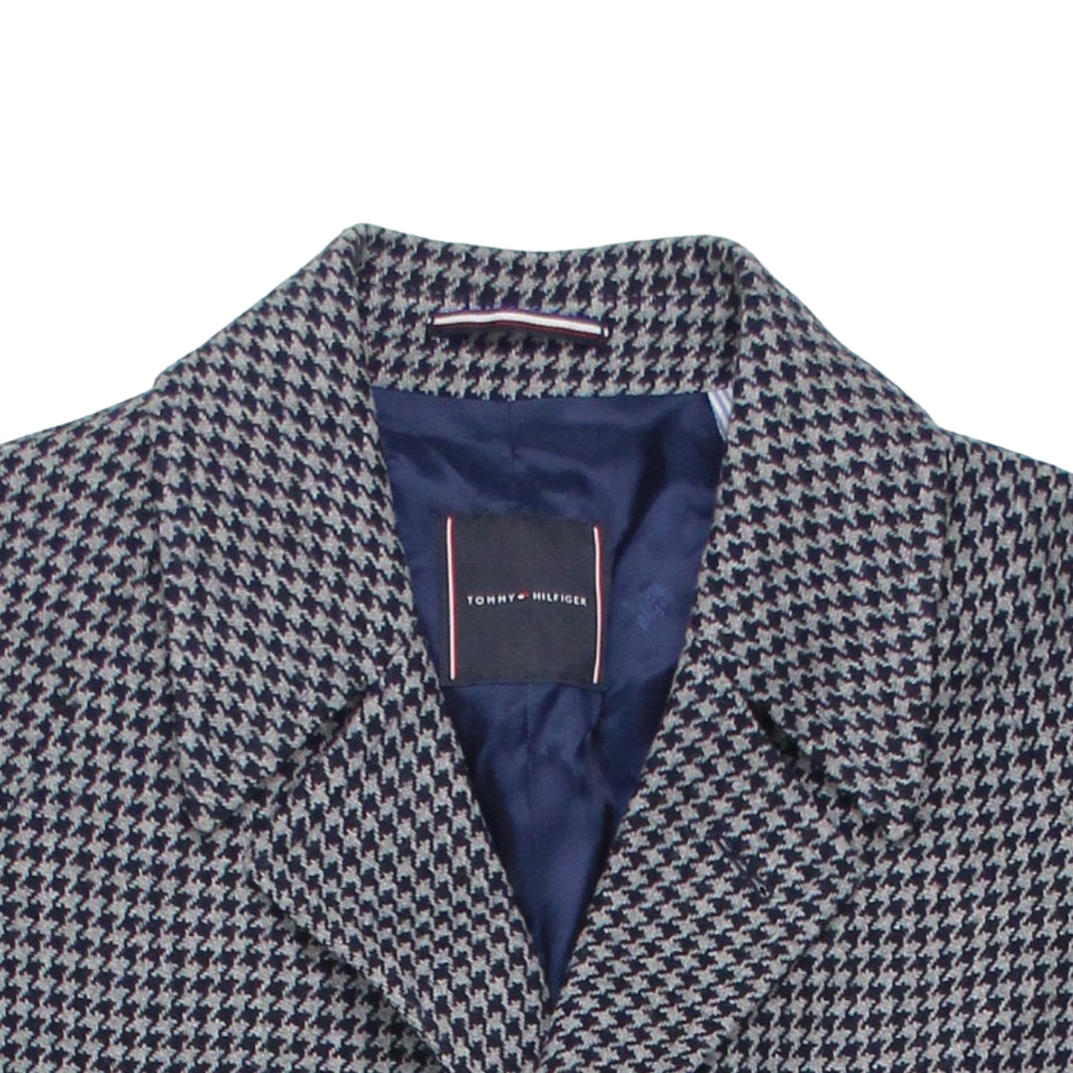 Tommy Hilfiger Navy/Grey Dogtooth Coat