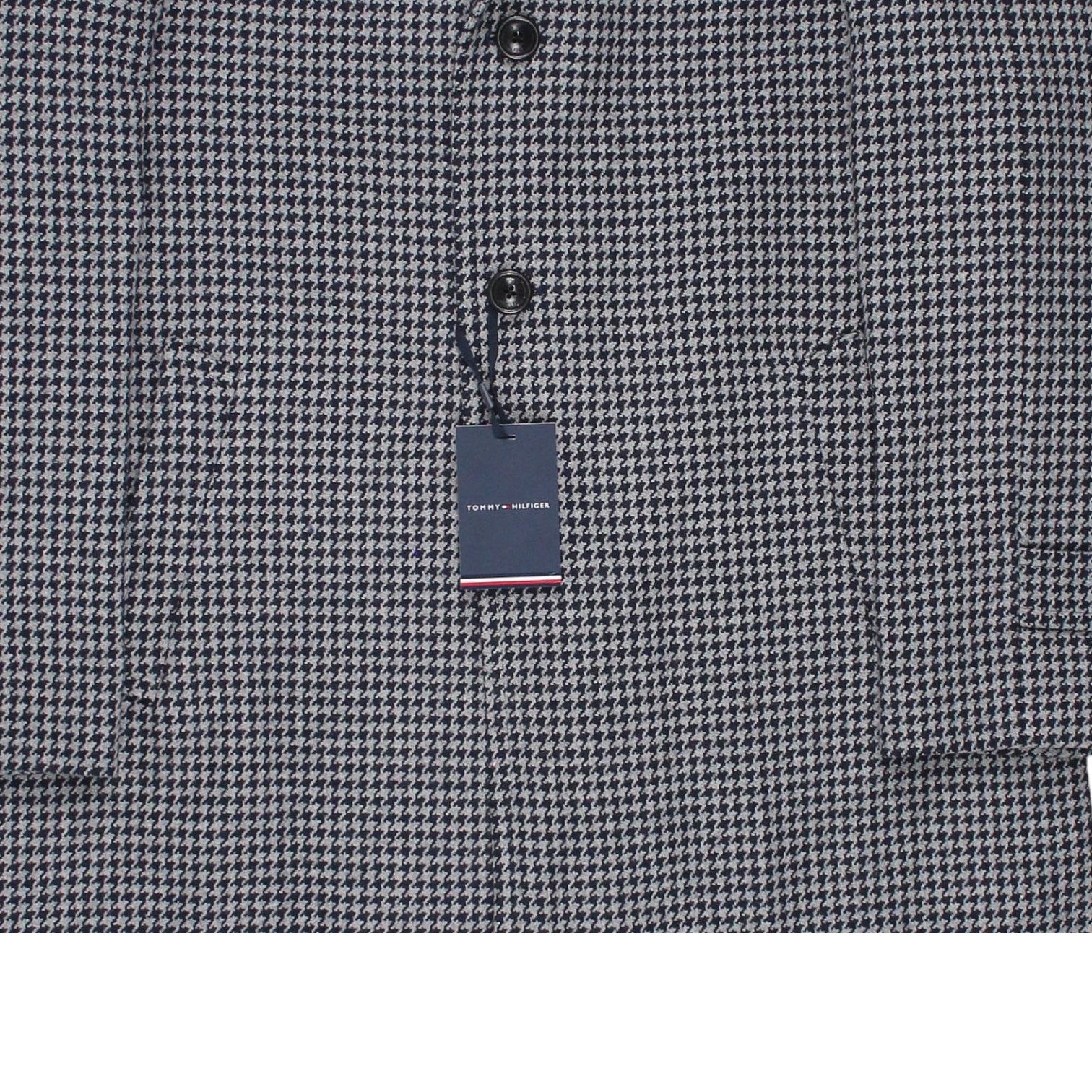 Tommy Hilfiger Navy/Grey Dogtooth Coat