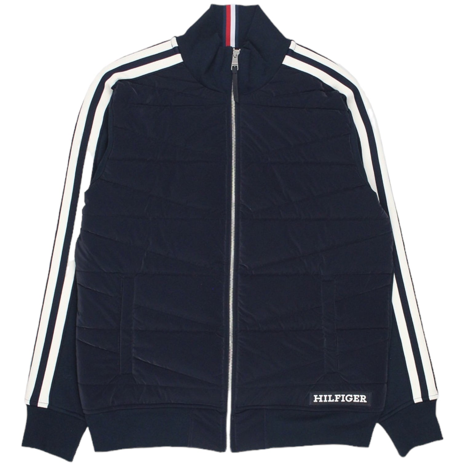 Tommy Hilfiger Navy Monotype Mix Media Jacket
