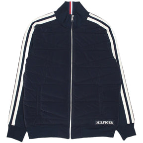 Tommy Hilfiger Navy Monotype Mix Media Jacket