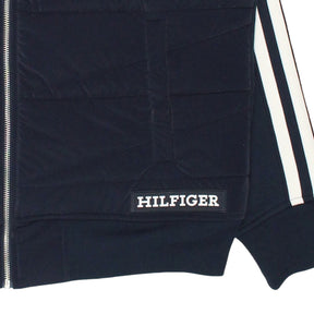 Tommy Hilfiger Navy Monotype Mix Media Jacket