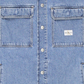Calvin Klein Jeans Blue Boxy Utility Shirt Jacket