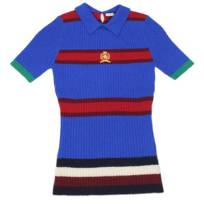 Tommy Hilfiger Blue/Multi Skinny Rib Top