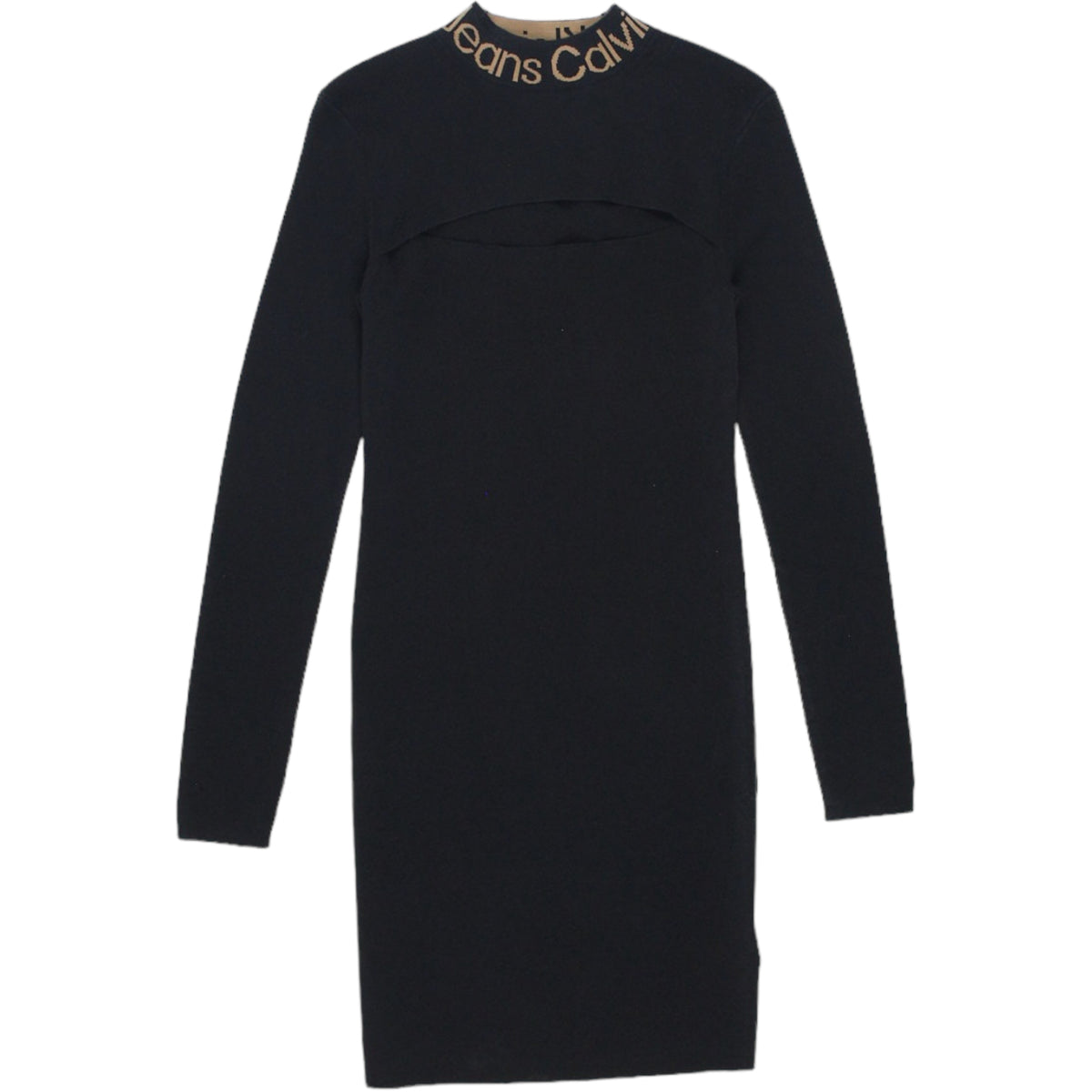Calvin Klein Jeans Black Slit Front Knitted Dress