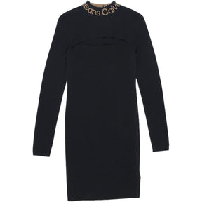 Calvin Klein Jeans Black Slit Front Knitted Dress